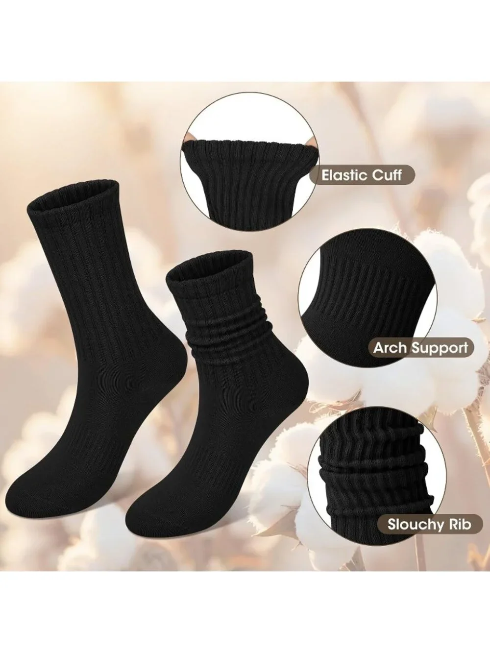 N/A slouchy socks